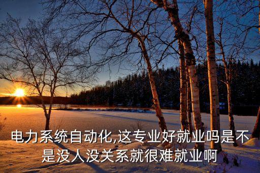 25歲電力系統(tǒng)自動化專業(yè),電力系統(tǒng)自動化技術(shù)就業(yè)率高嗎?