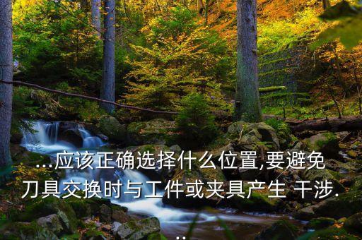...應(yīng)該正確選擇什么位置,要避免刀具交換時(shí)與工件或夾具產(chǎn)生 干涉...