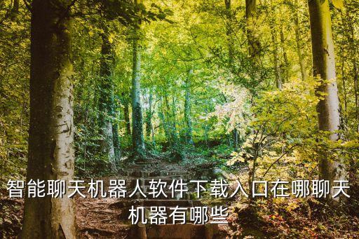 智能聊天機(jī)器人軟件下載入口在哪聊天機(jī)器有哪些