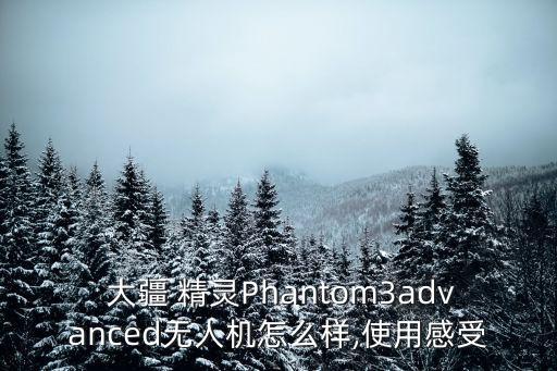  大疆 精靈Phantom3advanced無人機(jī)怎么樣,使用感受