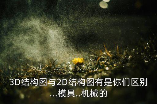 3D結(jié)構(gòu)圖與2D結(jié)構(gòu)圖有是你們區(qū)別...模具..機(jī)械的
