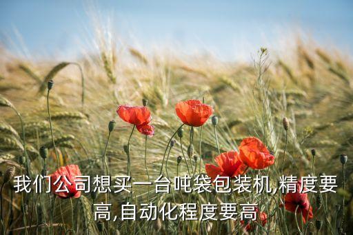 我們公司想買一臺(tái)噸袋包裝機(jī),精度要高,自動(dòng)化程度要高