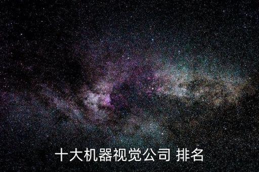 十大機(jī)器視覺公司 排名