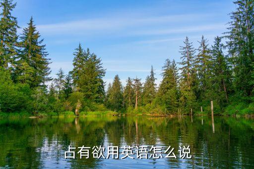占有的英文,占有欲用英語怎么說?英文翻譯是什么?