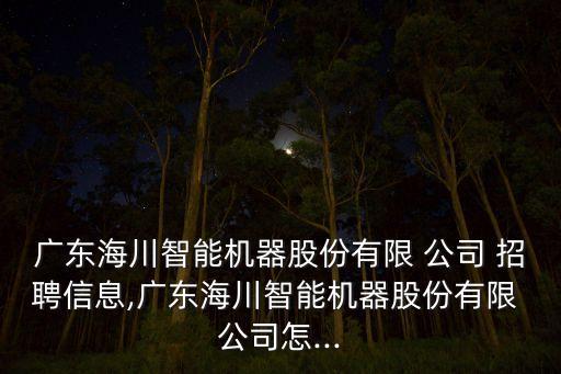 廣東海川智能機器股份有限 公司 招聘信息,廣東海川智能機器股份有限 公司怎...