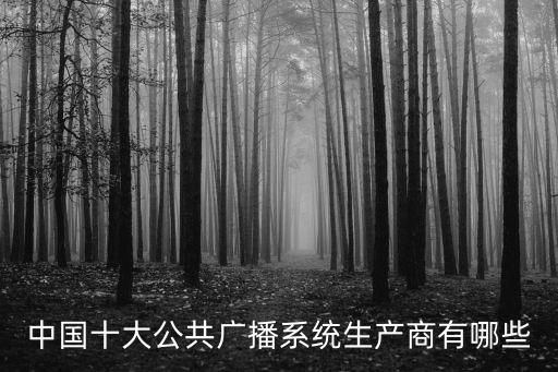 中國十大公共廣播系統(tǒng)生產(chǎn)商有哪些
