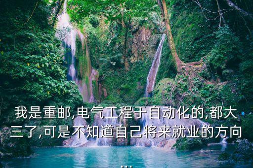 我是重郵,電氣工程于自動化的,都大三了,可是不知道自己將來就業(yè)的方向...