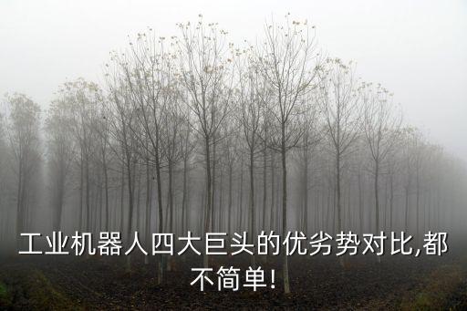 工業(yè)機器人四大巨頭的優(yōu)劣勢對比,都不簡單!