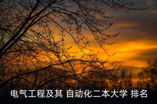 電氣工程及其 自動化二本大學 排名