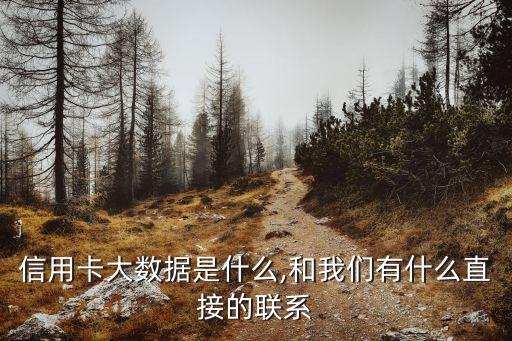信用卡大數(shù)據(jù)是什么,和我們有什么直接的聯(lián)系