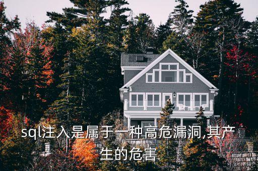 sql注入是屬于一種高危漏洞,其產(chǎn)生的危害