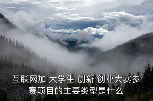 互聯(lián)網(wǎng)加 大學(xué)生 創(chuàng)新 創(chuàng)業(yè)大賽參賽項目的主要類型是什么