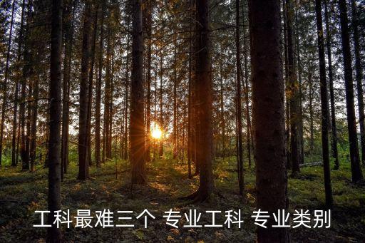 工科最難三個 專業(yè)工科 專業(yè)類別