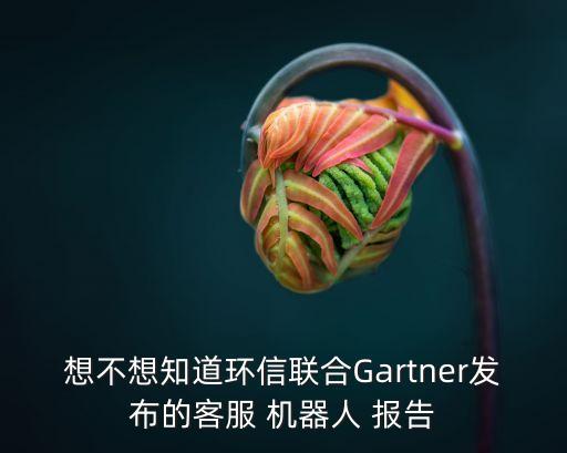 想不想知道環(huán)信聯(lián)合Gartner發(fā)布的客服 機(jī)器人 報(bào)告