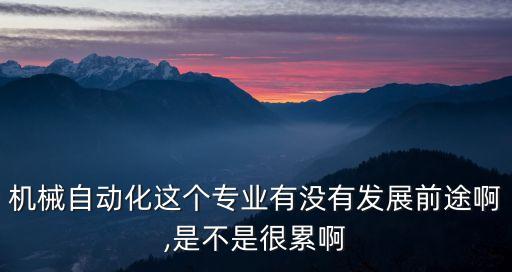 機械自動化這個專業(yè)有沒有發(fā)展前途啊,是不是很累啊