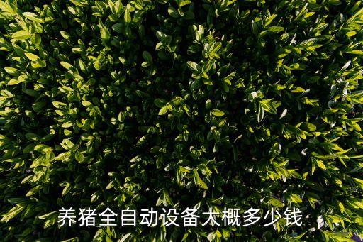 養(yǎng)豬全自動(dòng)設(shè)備大概多少錢(qián)