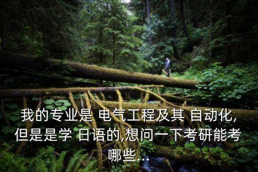 電氣自動(dòng)化可以選考日語,日語可以考電氣自動(dòng)化專業(yè)