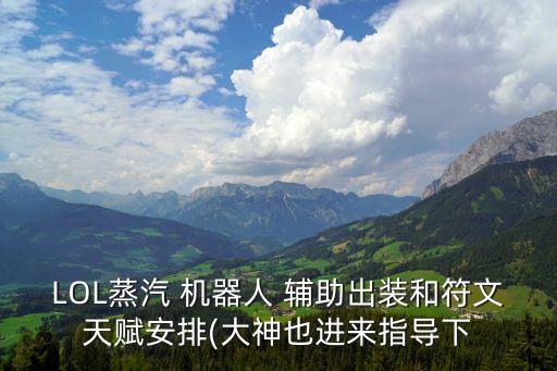 LOL蒸汽 機(jī)器人 輔助出裝和符文天賦安排(大神也進(jìn)來(lái)指導(dǎo)下