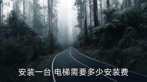 安裝一臺 電梯需要多少安裝費(fèi)