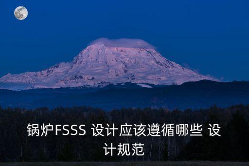 鍋爐FSSS 設(shè)計(jì)應(yīng)該遵循哪些 設(shè)計(jì)規(guī)范
