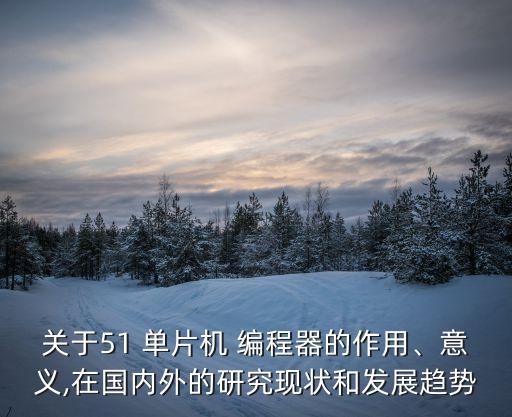 關(guān)于51 單片機(jī) 編程器的作用、意義,在國(guó)內(nèi)外的研究現(xiàn)狀和發(fā)展趨勢(shì)