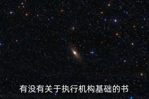 有沒有關(guān)于執(zhí)行機(jī)構(gòu)基礎(chǔ)的書