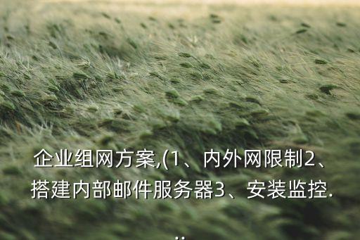 企業(yè)組網(wǎng)方案,(1、內(nèi)外網(wǎng)限制2、 搭建內(nèi)部郵件服務(wù)器3、安裝監(jiān)控...