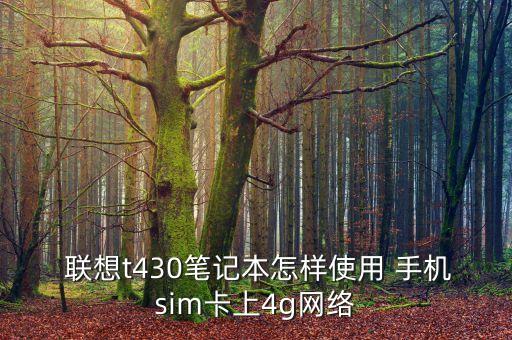  聯(lián)想t430筆記本怎樣使用 手機sim卡上4g網(wǎng)絡