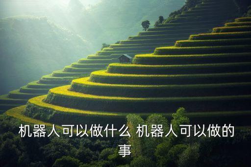  機(jī)器人可以做什么 機(jī)器人可以做的事