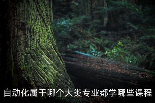 自動化屬于哪個(gè)大類專業(yè)都學(xué)哪些課程