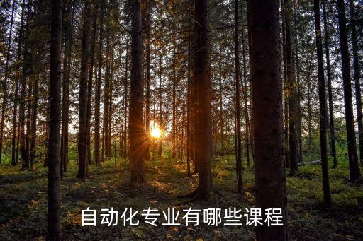 自動化要學什么專業(yè)課程,自動化專業(yè)是學什么課程?