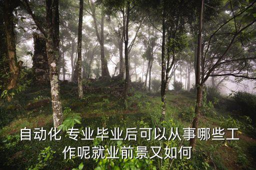  自動(dòng)化 專(zhuān)業(yè)畢業(yè)后可以從事哪些工作呢就業(yè)前景又如何