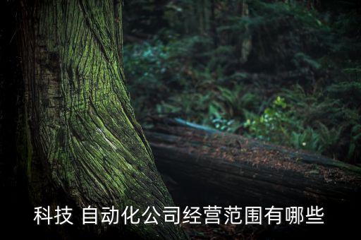 科技 自動化公司經(jīng)營范圍有哪些