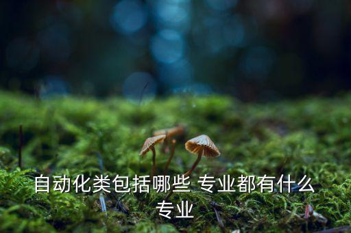  自動(dòng)化類包括哪些 專業(yè)都有什么 專業(yè)