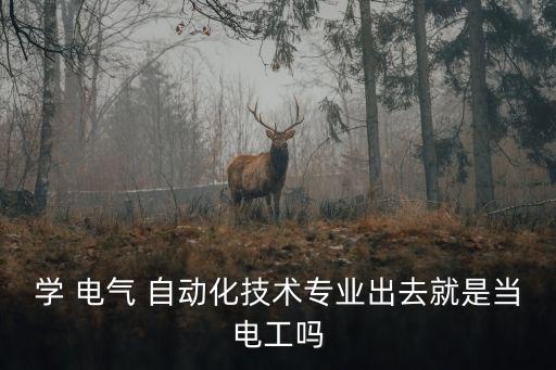 學 電氣 自動化技術專業(yè)出去就是當電工嗎