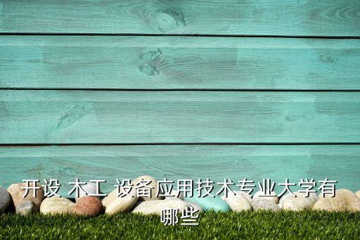 開設(shè) 木工 設(shè)備應(yīng)用技術(shù)專業(yè)大學(xué)有哪些