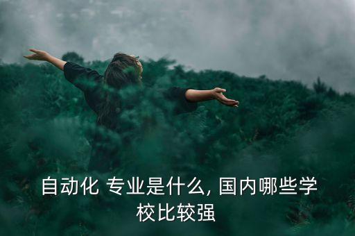  自動化 專業(yè)是什么, 國內哪些學校比較強