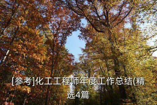 [參考]化工工程師年度工作總結(精選4篇