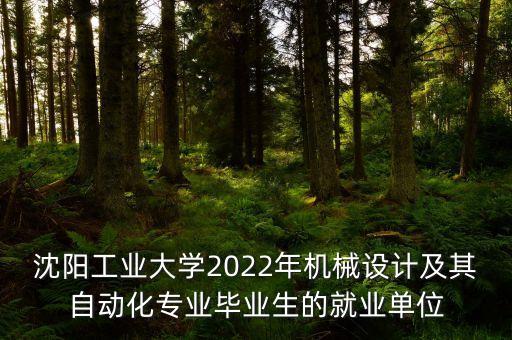 沈陽(yáng)工業(yè)大學(xué)2022年機(jī)械設(shè)計(jì)及其自動(dòng)化專業(yè)畢業(yè)生的就業(yè)單位
