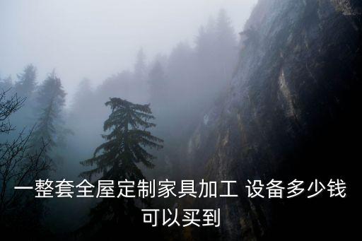 一整套全屋定制家具加工 設(shè)備多少錢可以買到
