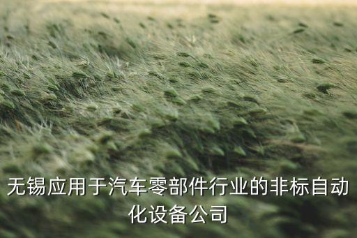 無(wú)錫應(yīng)用于汽車(chē)零部件行業(yè)的非標(biāo)自動(dòng)化設(shè)備公司