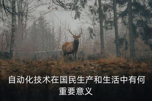  自動(dòng)化技術(shù)在國(guó)民生產(chǎn)和生活中有何重要意義