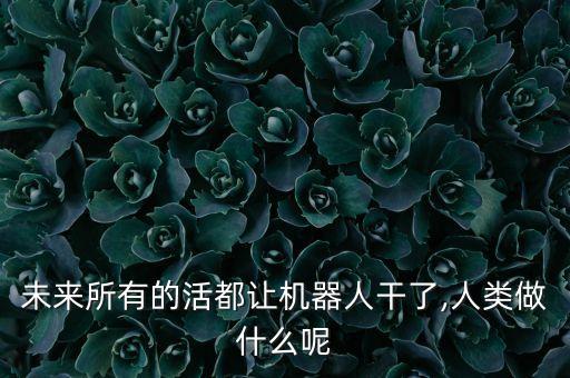 未來所有的活都讓機器人干了,人類做什么呢