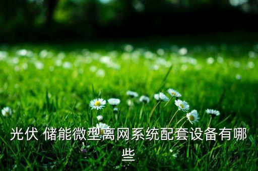 光伏 儲能微型離網(wǎng)系統(tǒng)配套設(shè)備有哪些