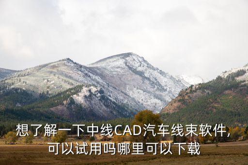 專業(yè)線束自動化測量軟件,中線cad汽車線束軟件了解一下