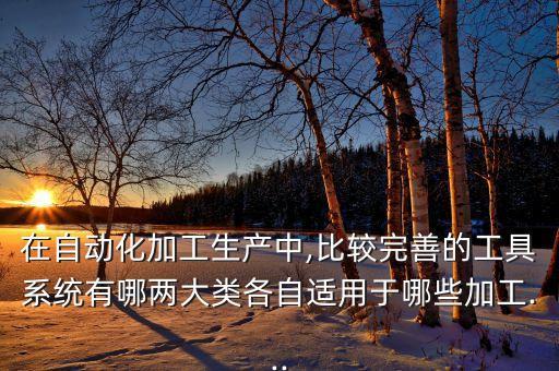 在自動(dòng)化加工生產(chǎn)中,比較完善的工具系統(tǒng)有哪兩大類各自適用于哪些加工...