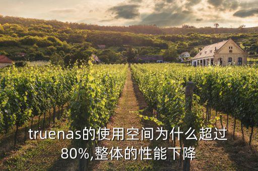 truenas的使用空間為什么超過80%,整體的性能下降