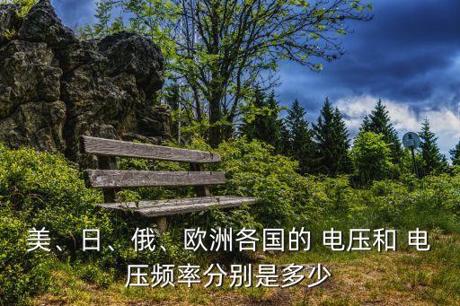 美、日、俄、歐洲各國的 電壓和 電壓頻率分別是多少
