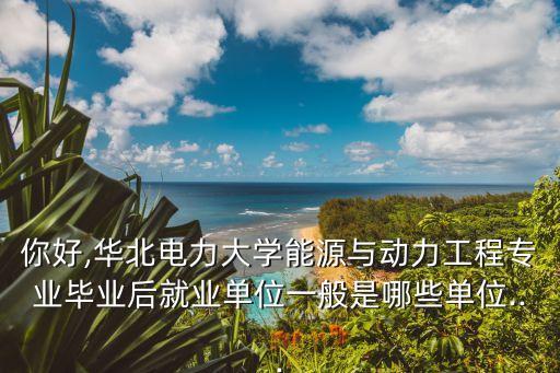 你好,華北電力大學(xué)能源與動力工程專業(yè)畢業(yè)后就業(yè)單位一般是哪些單位...