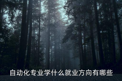 自動(dòng)化專(zhuān)業(yè)學(xué)什么就業(yè)方向有哪些